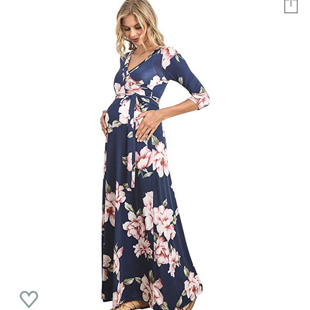 Beautiful floral maternity dress